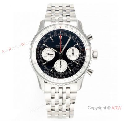 Swiss Made Breitling Navitimer B01 Chronograph BLS V2 Black Dial Watch 43 mm